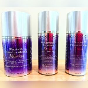 BRAND NEW! SKIN SCRIPT Facial products/3 pack. Moisturizer/Renewal Serum/Cream.